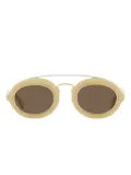 FENDI oval-frame sunglasses - Neutrals