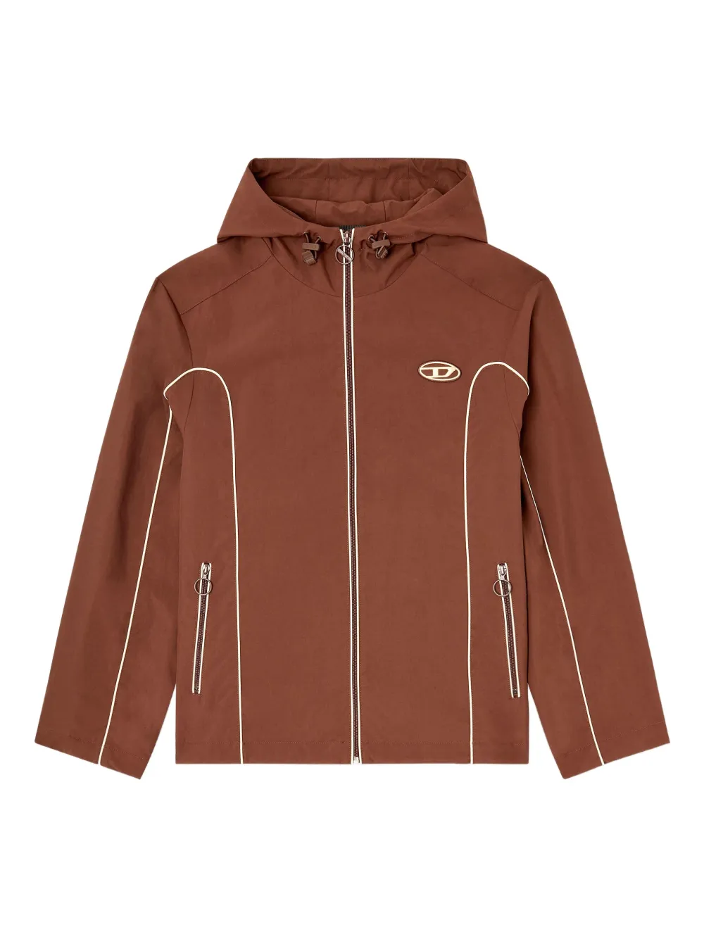 Diesel piped hooded jacket Bruin