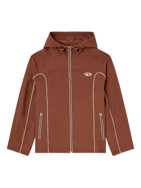Diesel piped hooded jacket