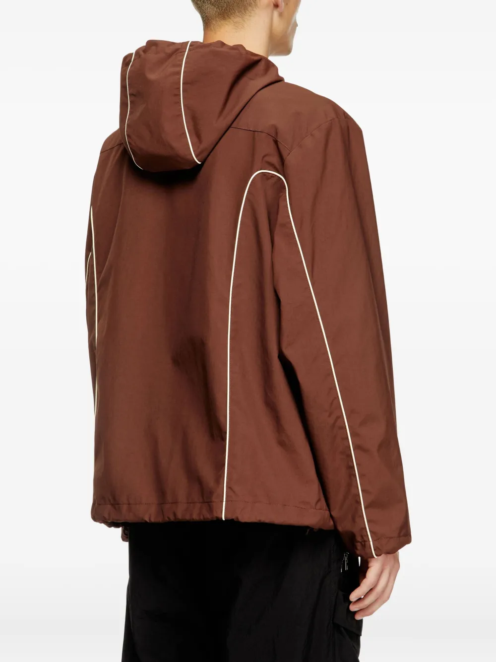 Diesel piped hooded jacket Bruin
