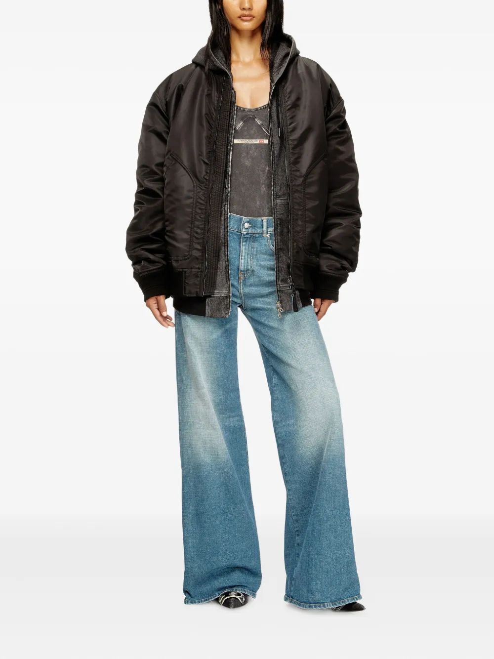 Diesel 1978 D-akemi 09m58 flared jeans Blauw