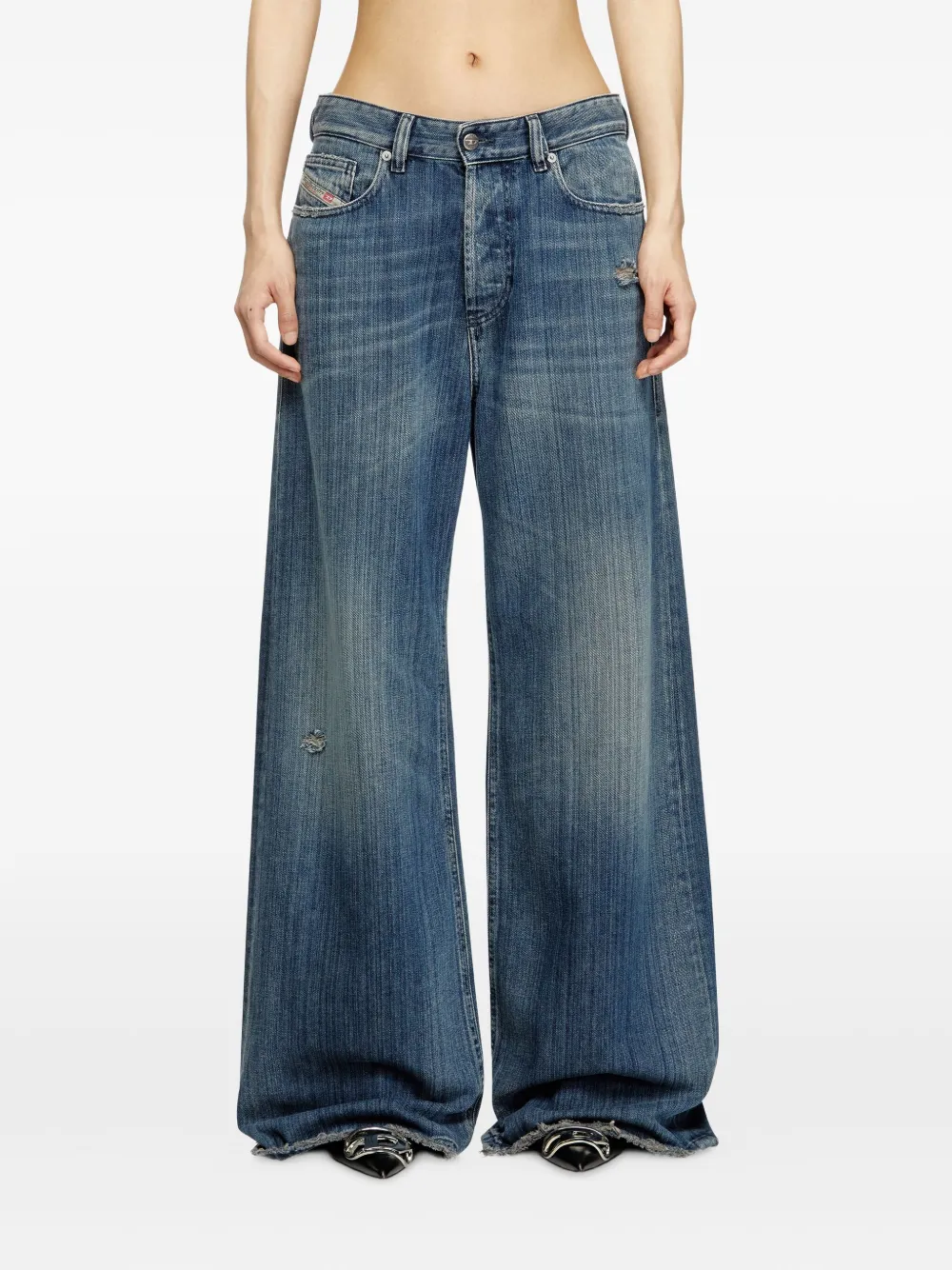 Diesel 1996 D-Sire denim jeans met wijde pijpen Blauw