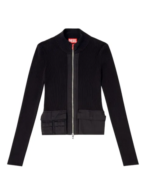 Diesel M-Melissa ribbed zip-front top