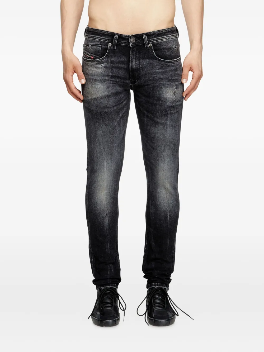 Diesel 1979 Sleenker jeans Zwart