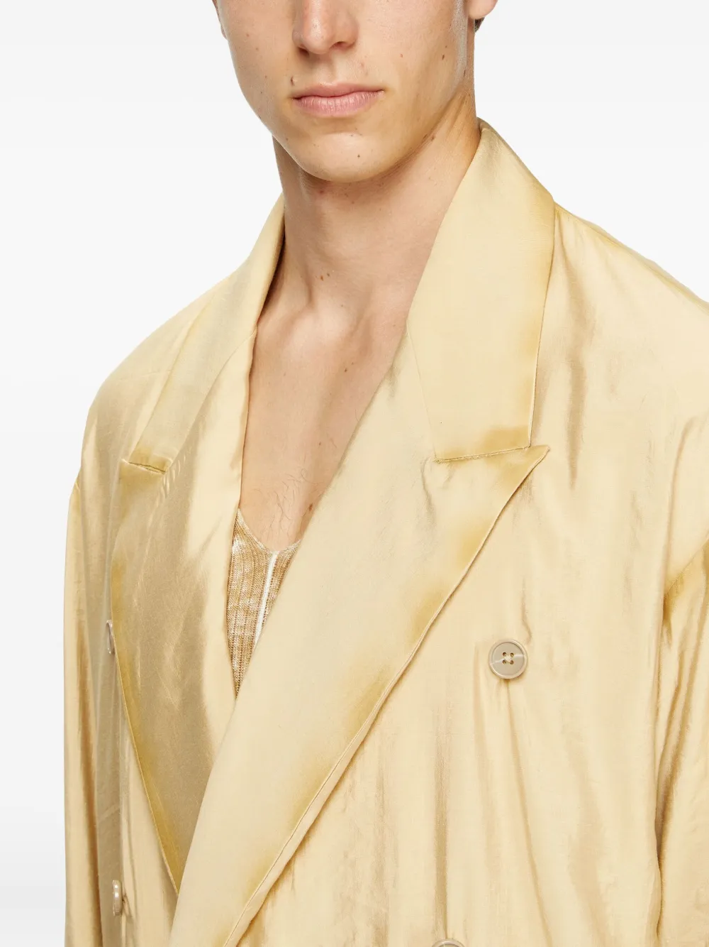 Diesel J-Keysery blazer met dubbele rij knopen Geel