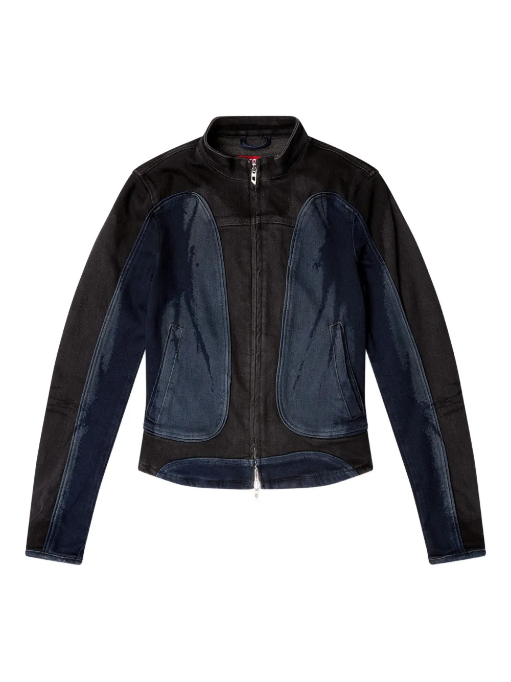 Diesel De-Morny-S panelled zip-front jacket Blauw