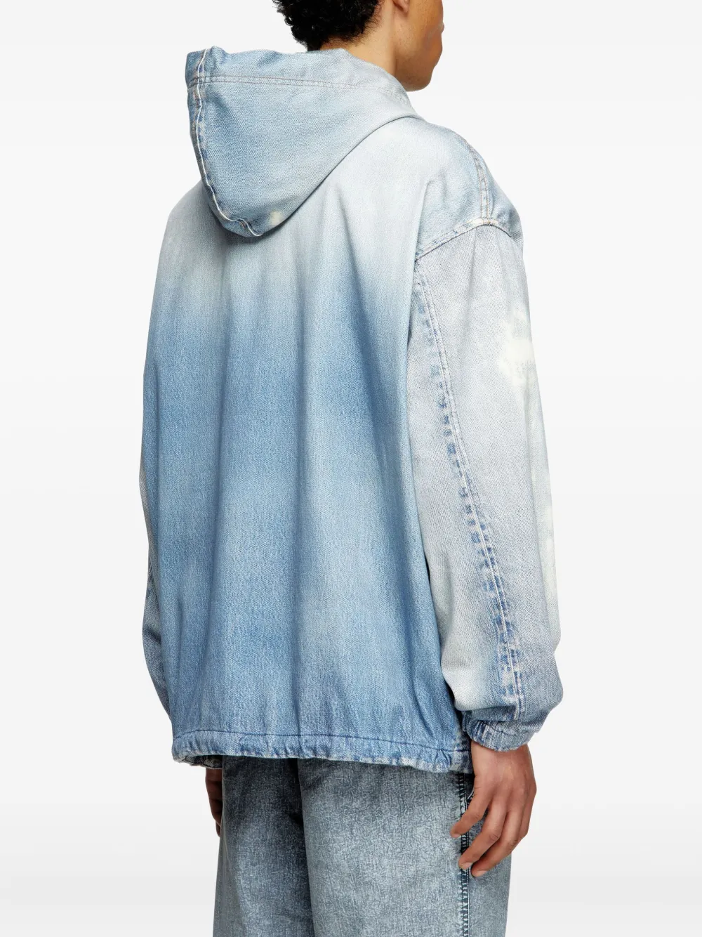 Diesel D-Wynny hooded zip-up jacket Blauw