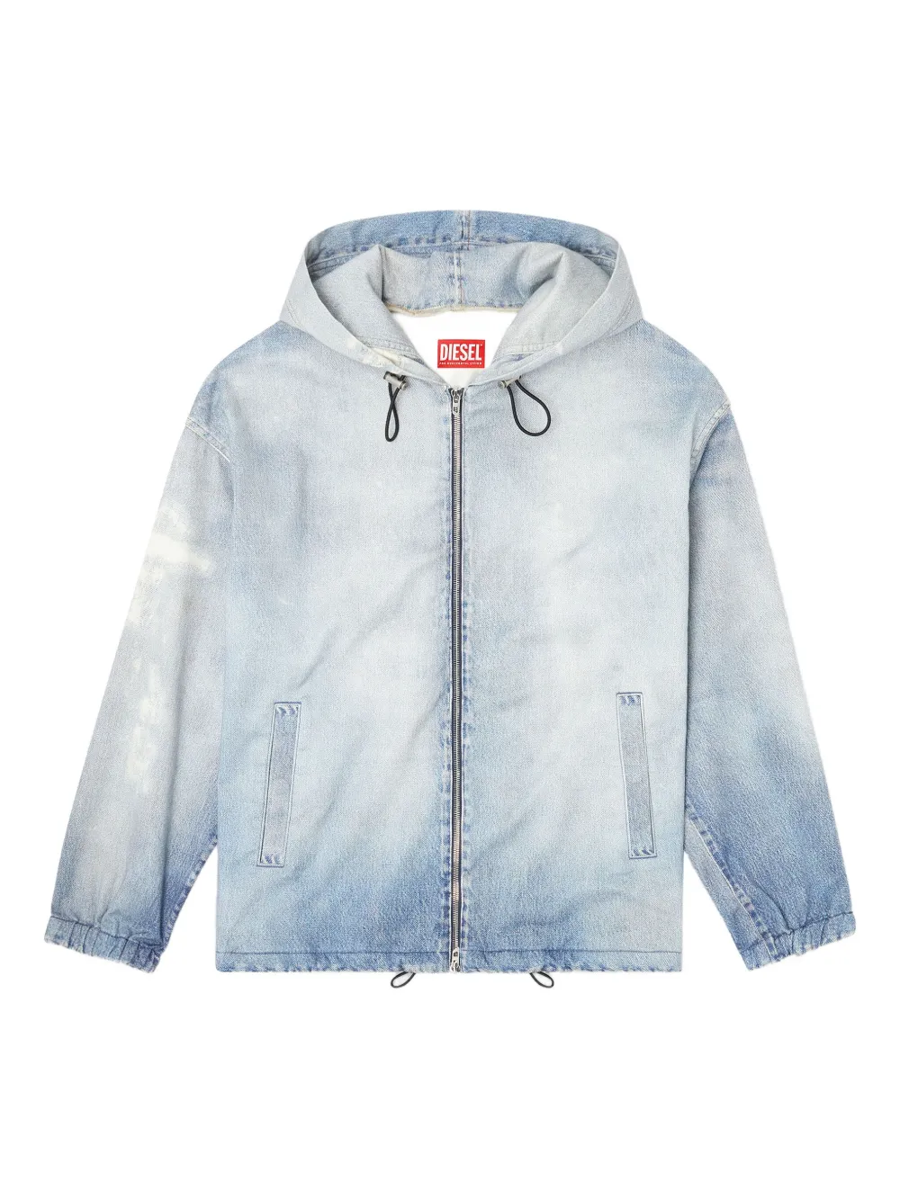 Diesel D-Wynny hooded zip-up jacket Blauw