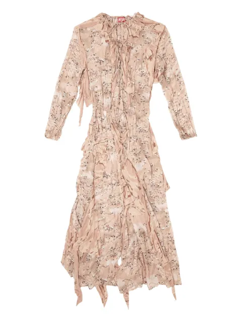 Diesel D-Azzling-R1 ruffled print maxi dress