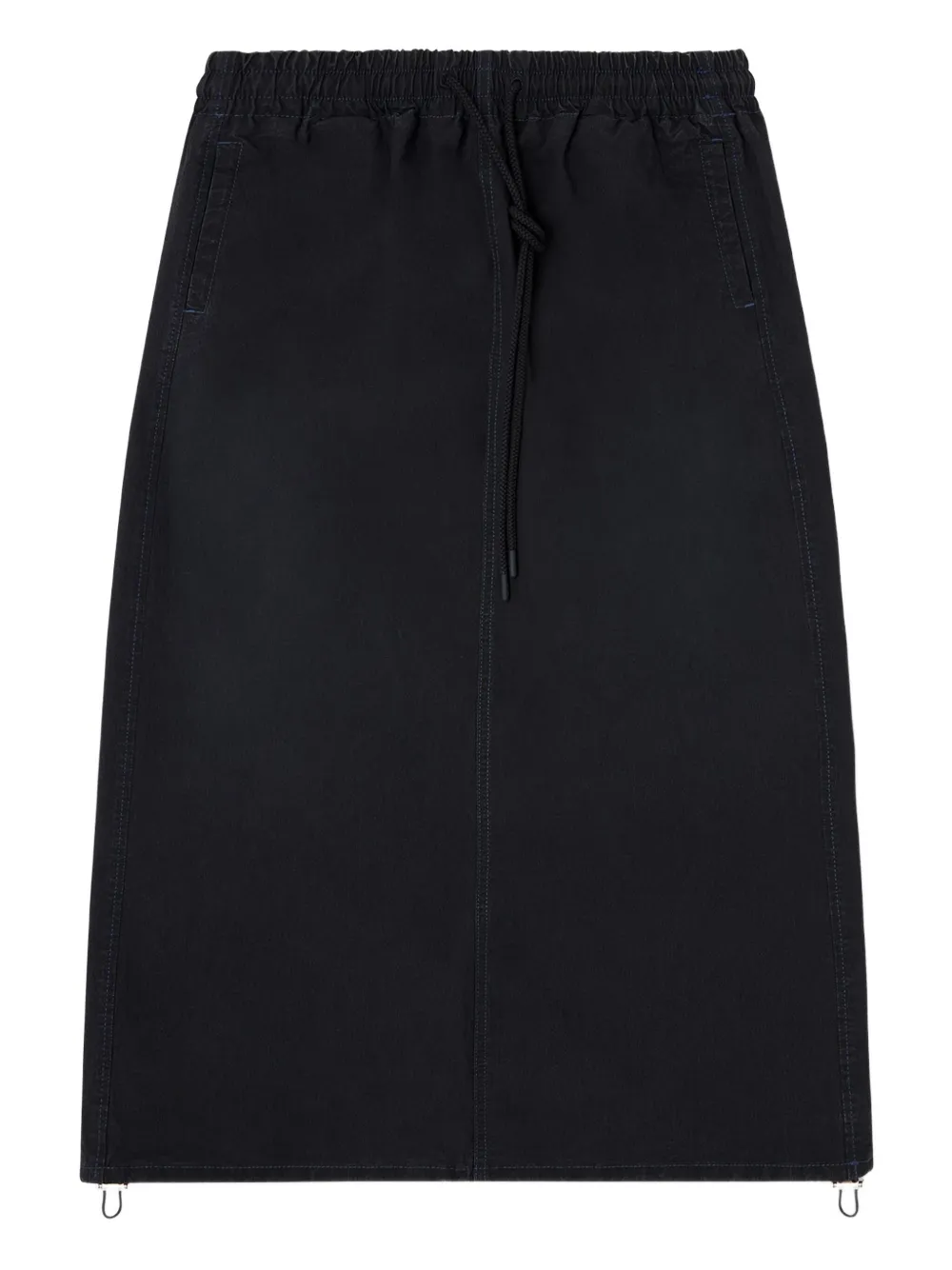Diesel drawstring midi skirt | Black | Image 1