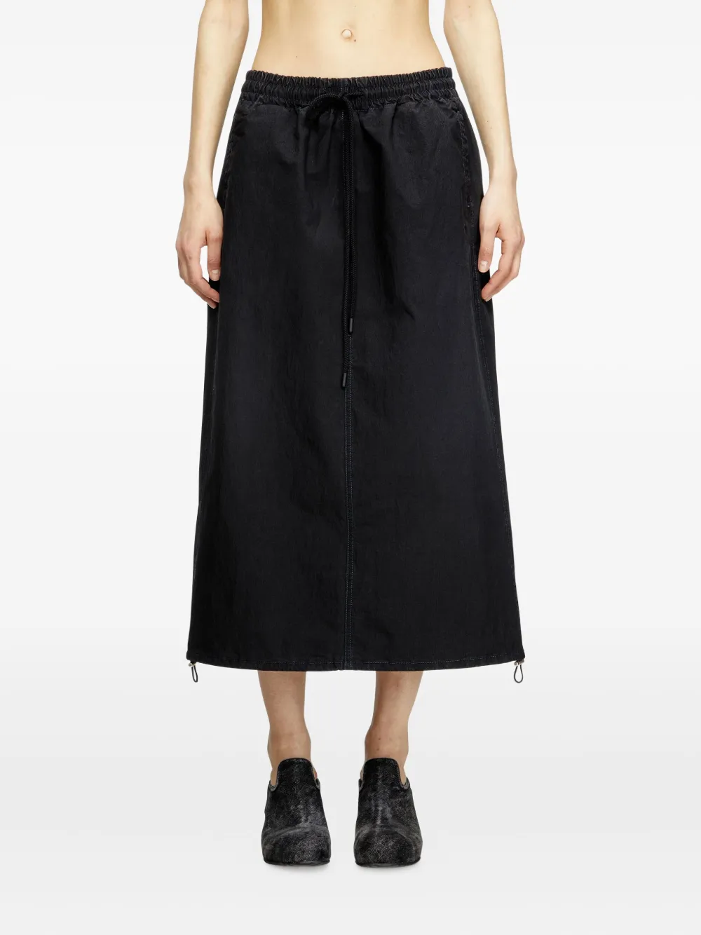 Shop Diesel Drawstring Midi Skirt
