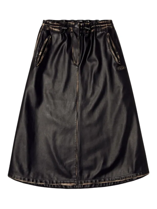 DIESEL ブラック ミニスカート　美品 DIESEL】ミニスカート・デニムスカート｜ミディ・スリット