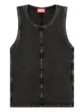 Diesel scoop-neck tank top - Black