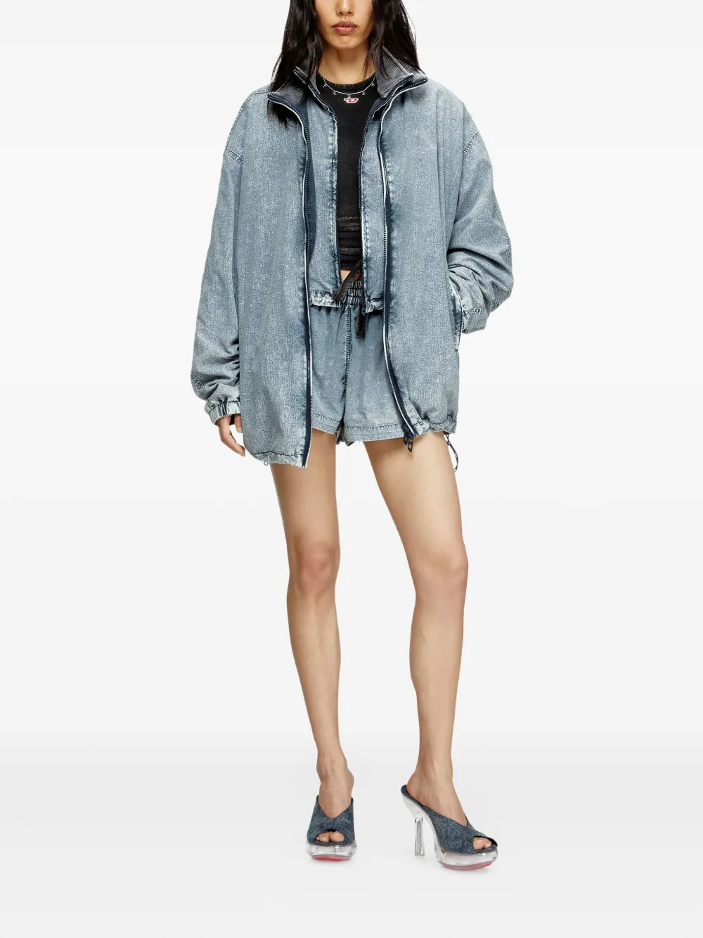 Diesel S-Ound denim shorts Blauw
