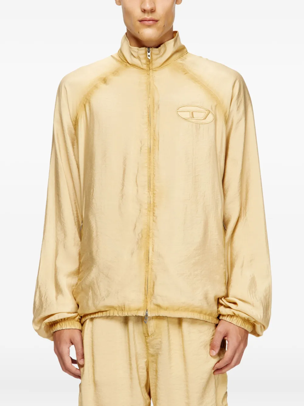 Diesel J-Henri-Souvenir embroidered-phoenix jacket Beige
