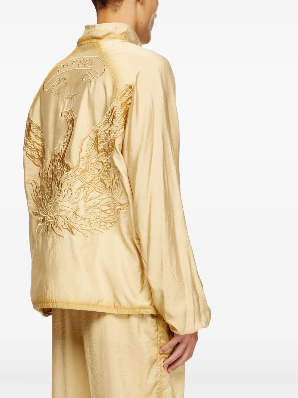 Diesel J-Henri-Souvenir embroidered-phoenix jacket Beige
