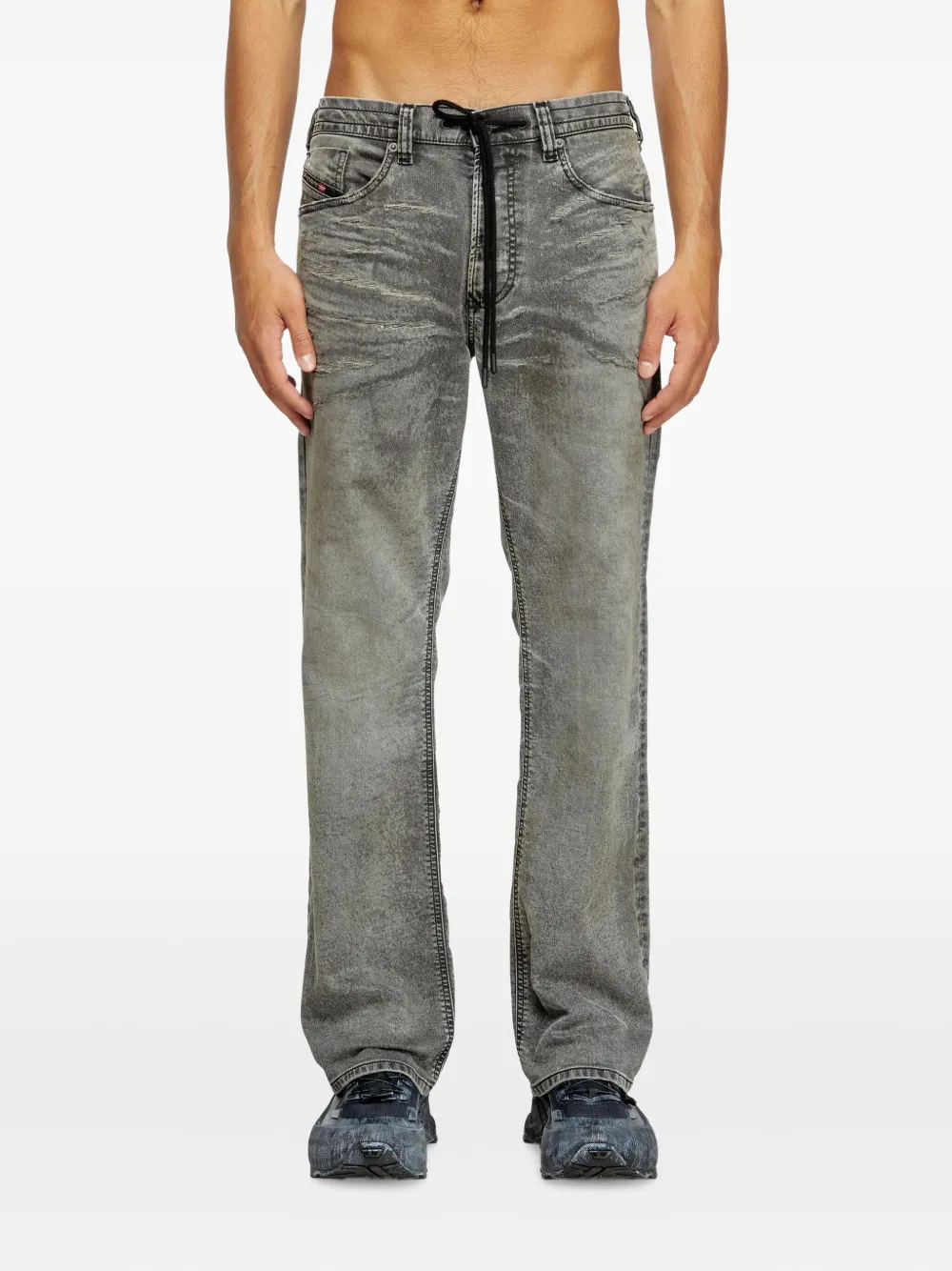 Diesel Straight jeans met vervaagd effect Grijs