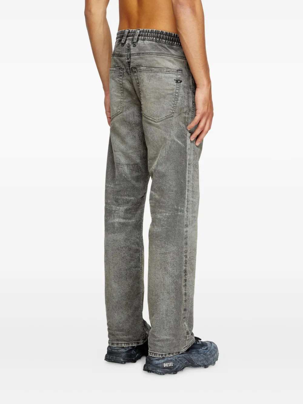 Diesel Straight jeans met vervaagd effect Grijs