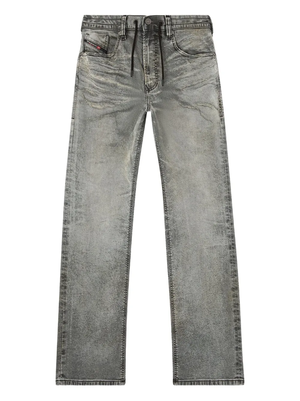 Diesel Straight jeans met vervaagd effect Grijs