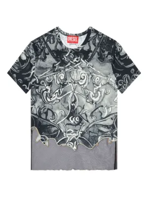 Diesel T-Inlay-R1 T-Shirt | Black | FARFETCH