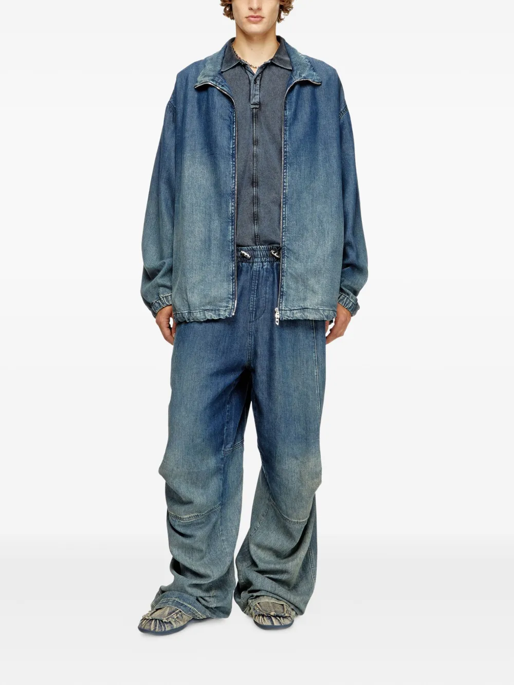 Diesel Denim jack Blauw