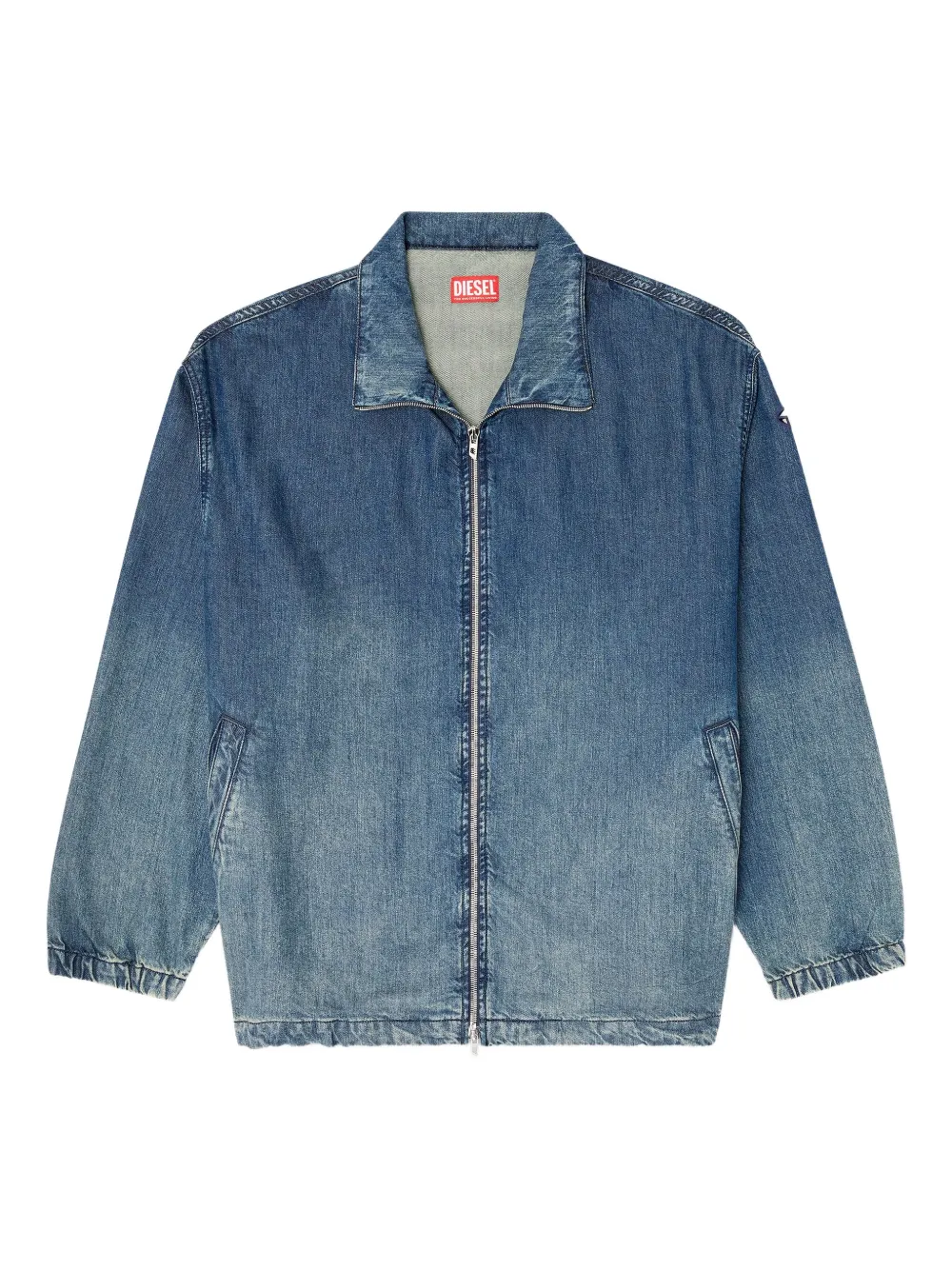 Diesel zip-fastening denim jacket Blauw