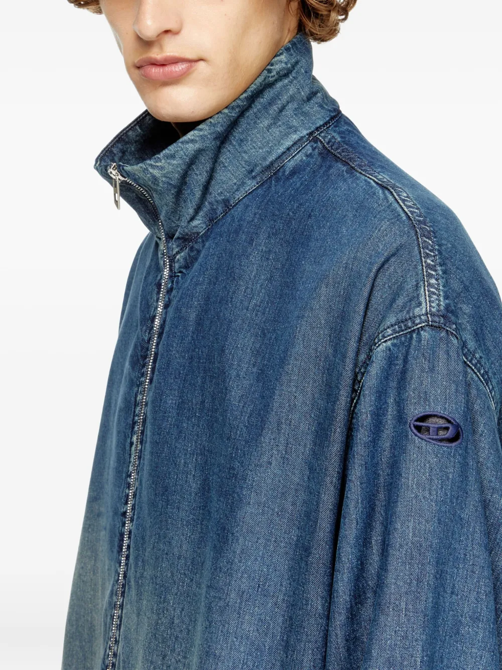 Diesel Denim jack Blauw