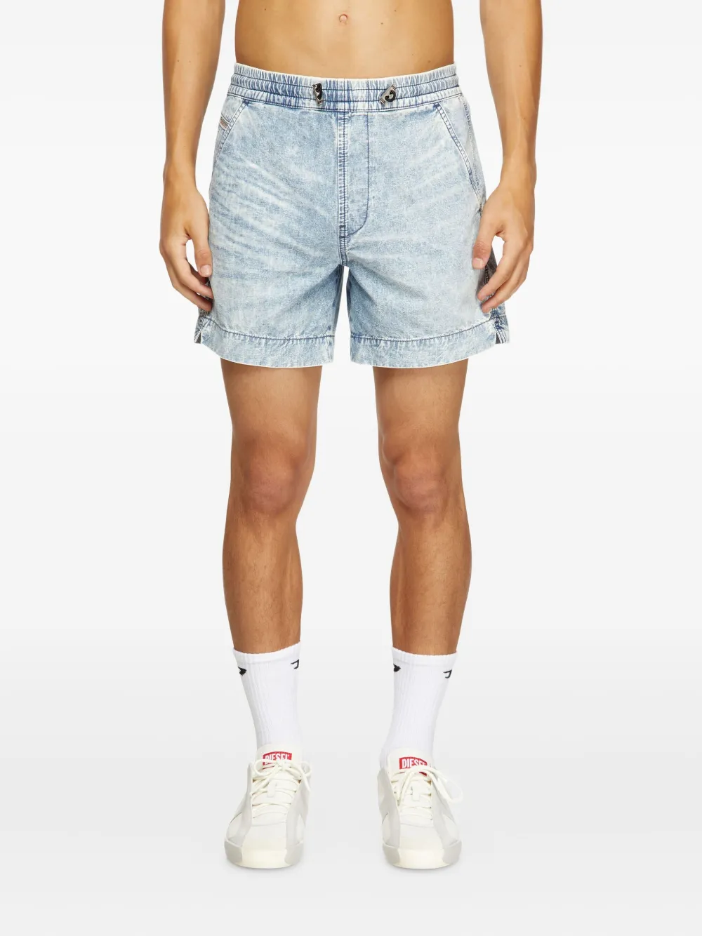 Diesel D-Tenni-S elastische denim shorts Blauw