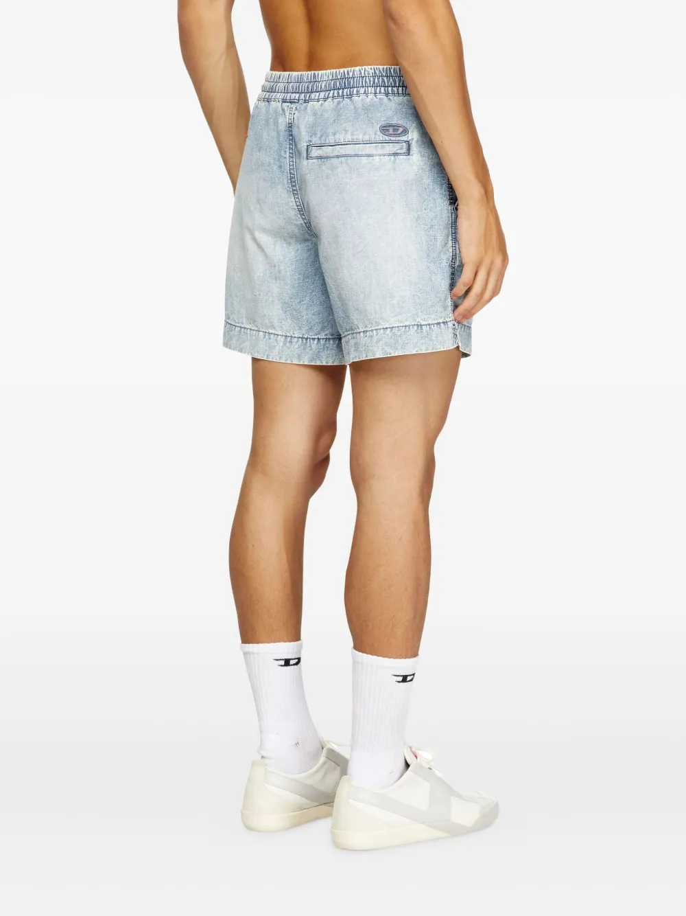 Diesel D-Tenni-S elastische denim shorts Blauw