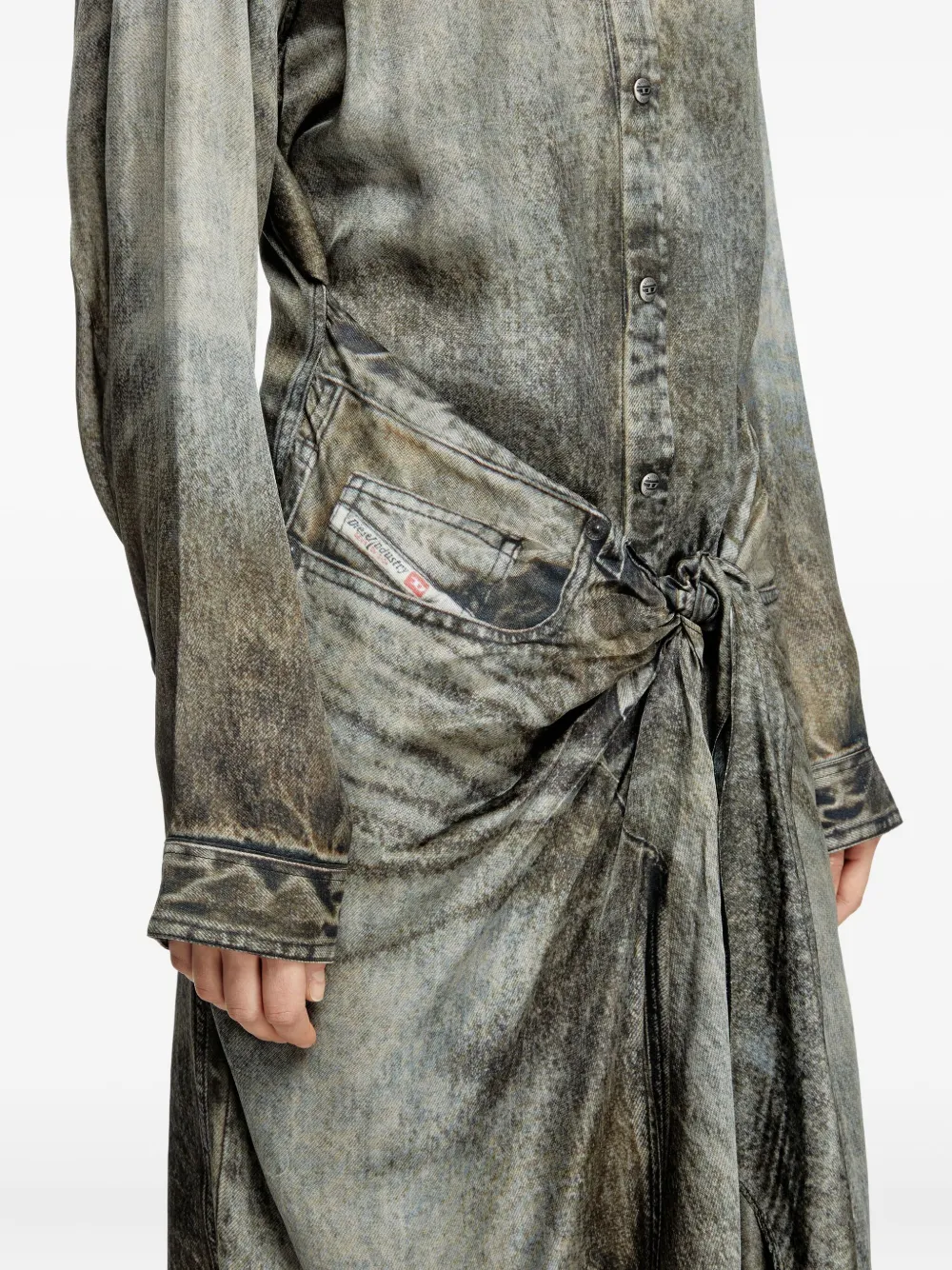Diesel D-Iletta midi-jurk Grijs