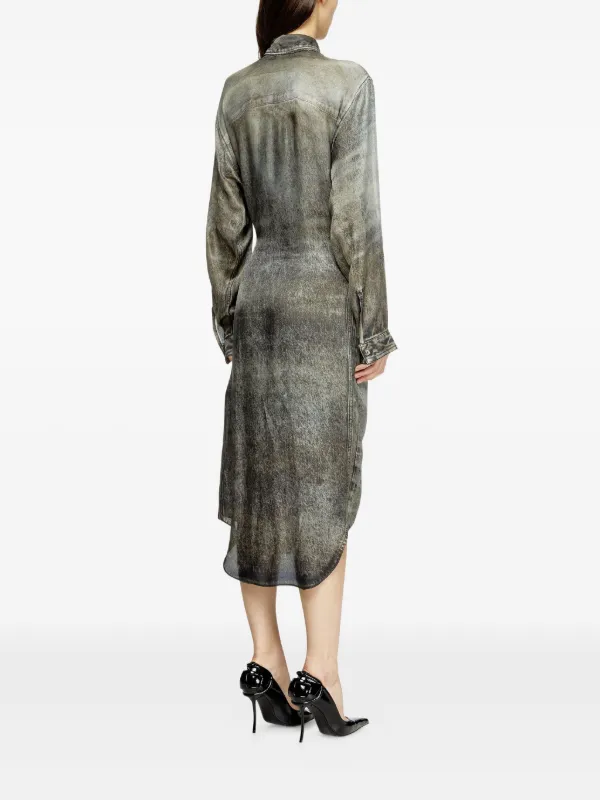 Diesel D-Iletta Midi Dress | Grey | FARFETCH