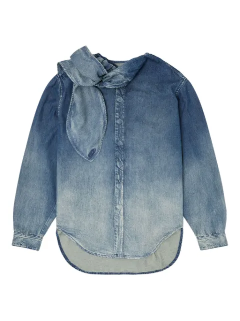 Diesel tie-neck denim blouse