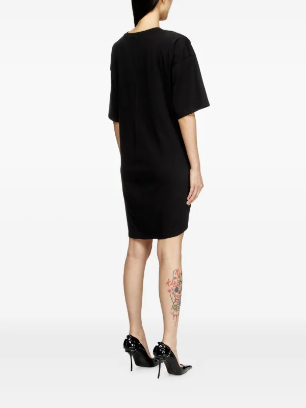 DIESELウィメンズカットソードレス D-EIVOR Lサイズ Diesel D-Eivor ミニTシャツドレス | ブラック | FARFETCH JP