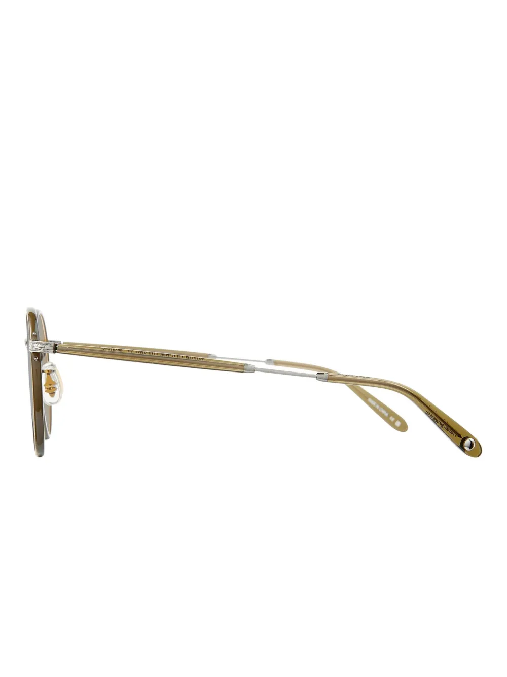 Garrett Leight Wilson x Sun zonnebril met rond montuur Groen