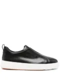 Santoni slip-on leather sneakers - Black