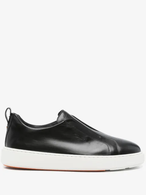 Santoni slip-on leather sneakers