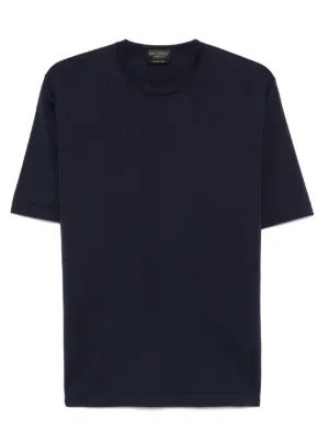 未使用級/タグ付き BRUNELLO CUCINELLI レイヤードTシャツ L Brunello Cucinelli モックネック Tシャツ | ブルー | FARFETCH JP