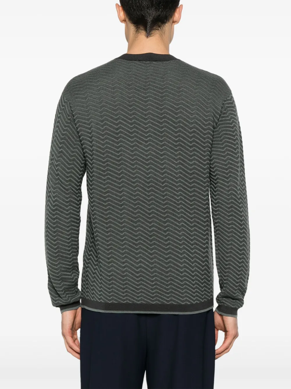 Emporio Armani Trui met logopatch Groen