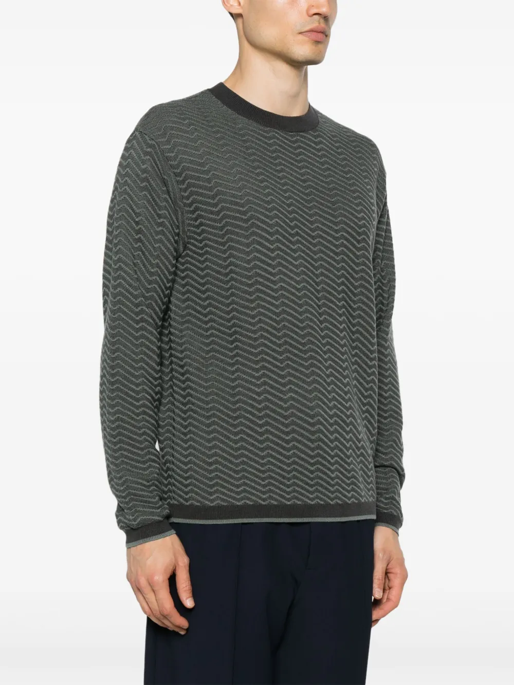 Emporio Armani Trui met logopatch Groen