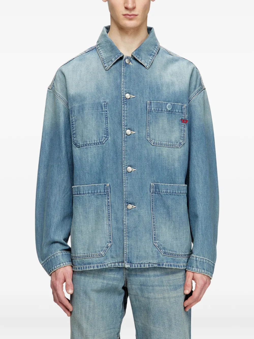 Diesel D-Stack-U denim jack Blauw