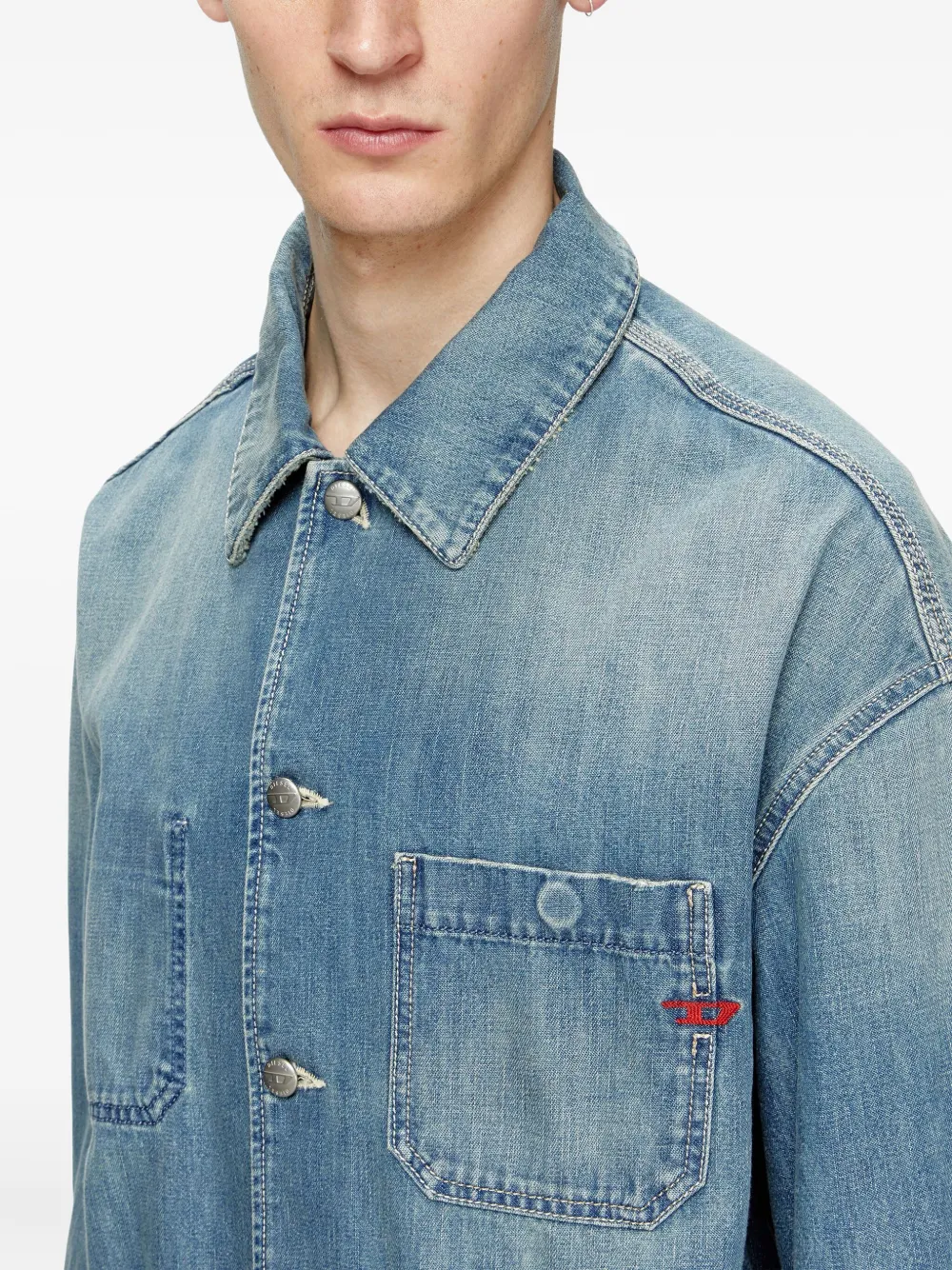 Diesel D-Stack-U denim jack Blauw