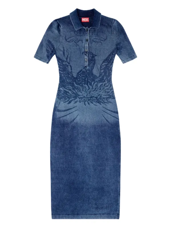 diesel dress denim Diesel Woman Blue Dresses
