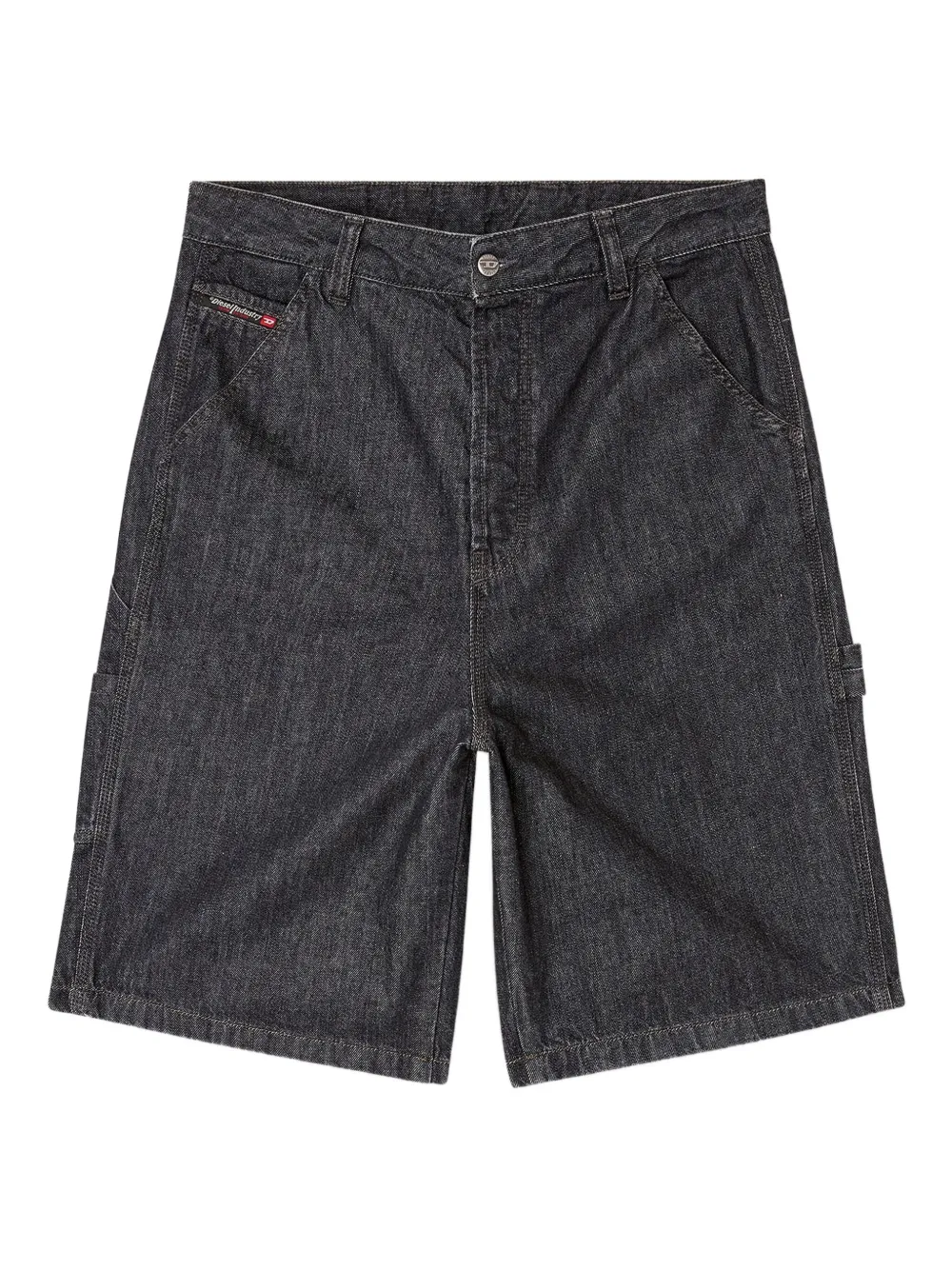 Diesel D-Livery-W utility-pocket denim shorts Zwart