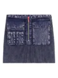 Diesel M-Meryn zip-front pocket mini skirt - Blue