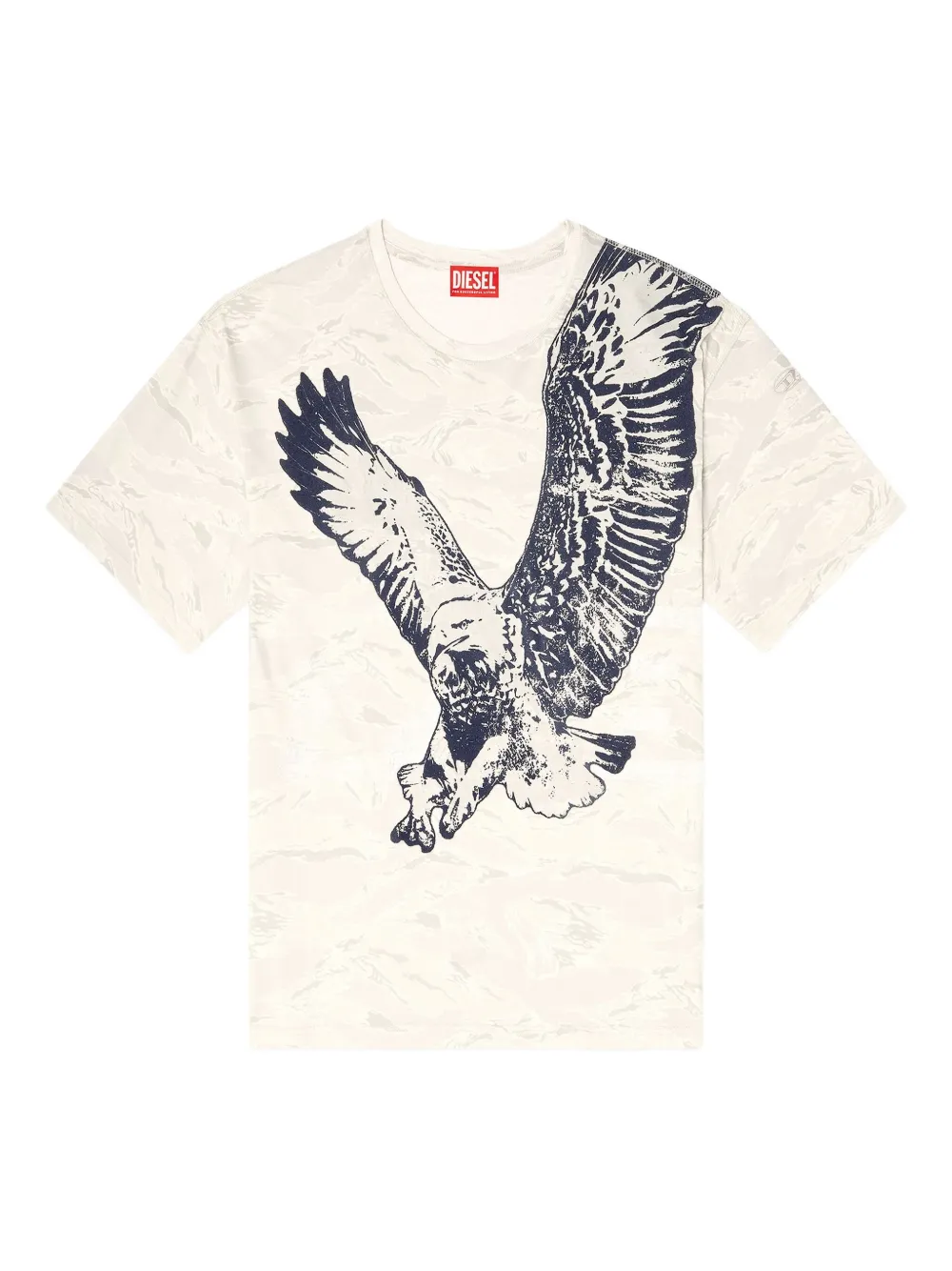 Diesel T-Boxt-T14 T-shirt met camouflageprint Beige