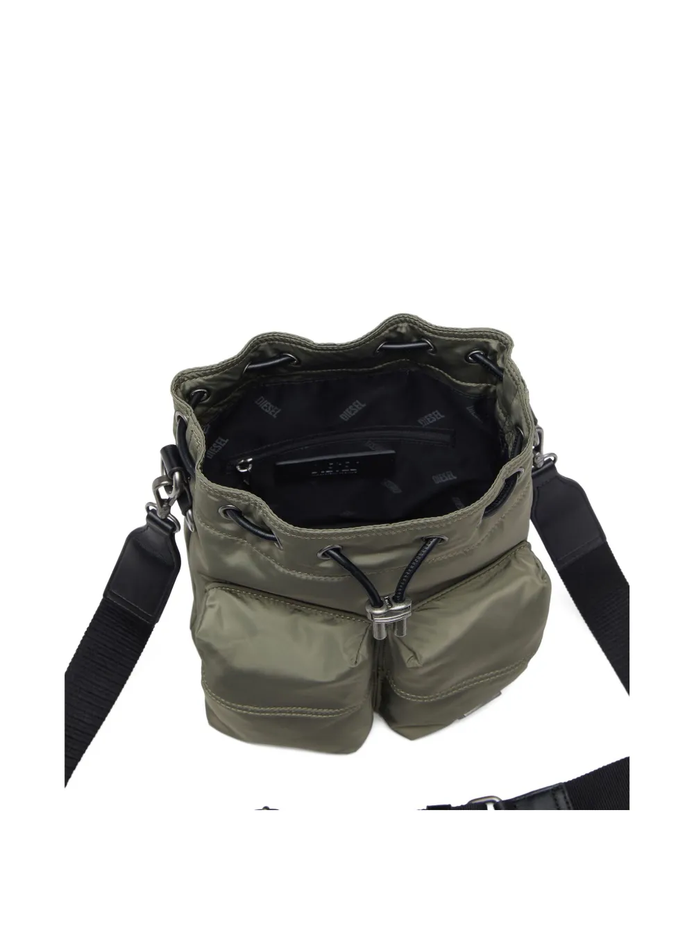 Diesel drawstring bucket bag Groen