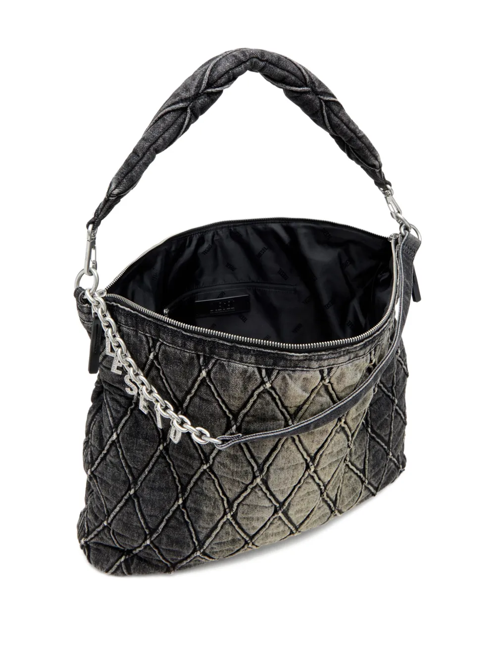 Diesel Charm-d Quilted Chain-embellished Shoulder Bag