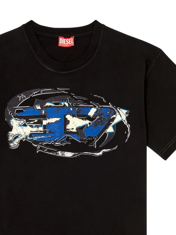 Diesel T-Norm-T11 graphic-print T-shirt | Black | FARFETCH