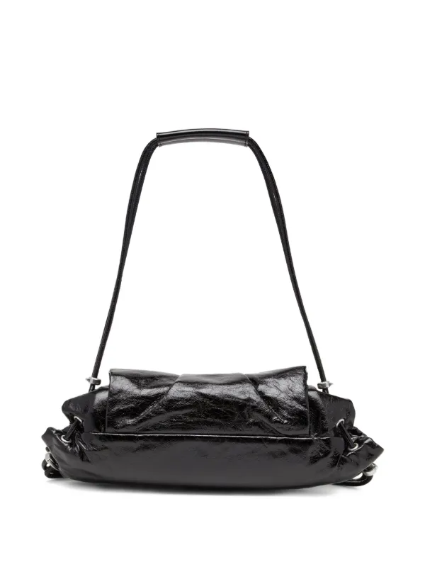 Diesel Small Scrunch-D Shoulder Bag | Black | FARFETCH