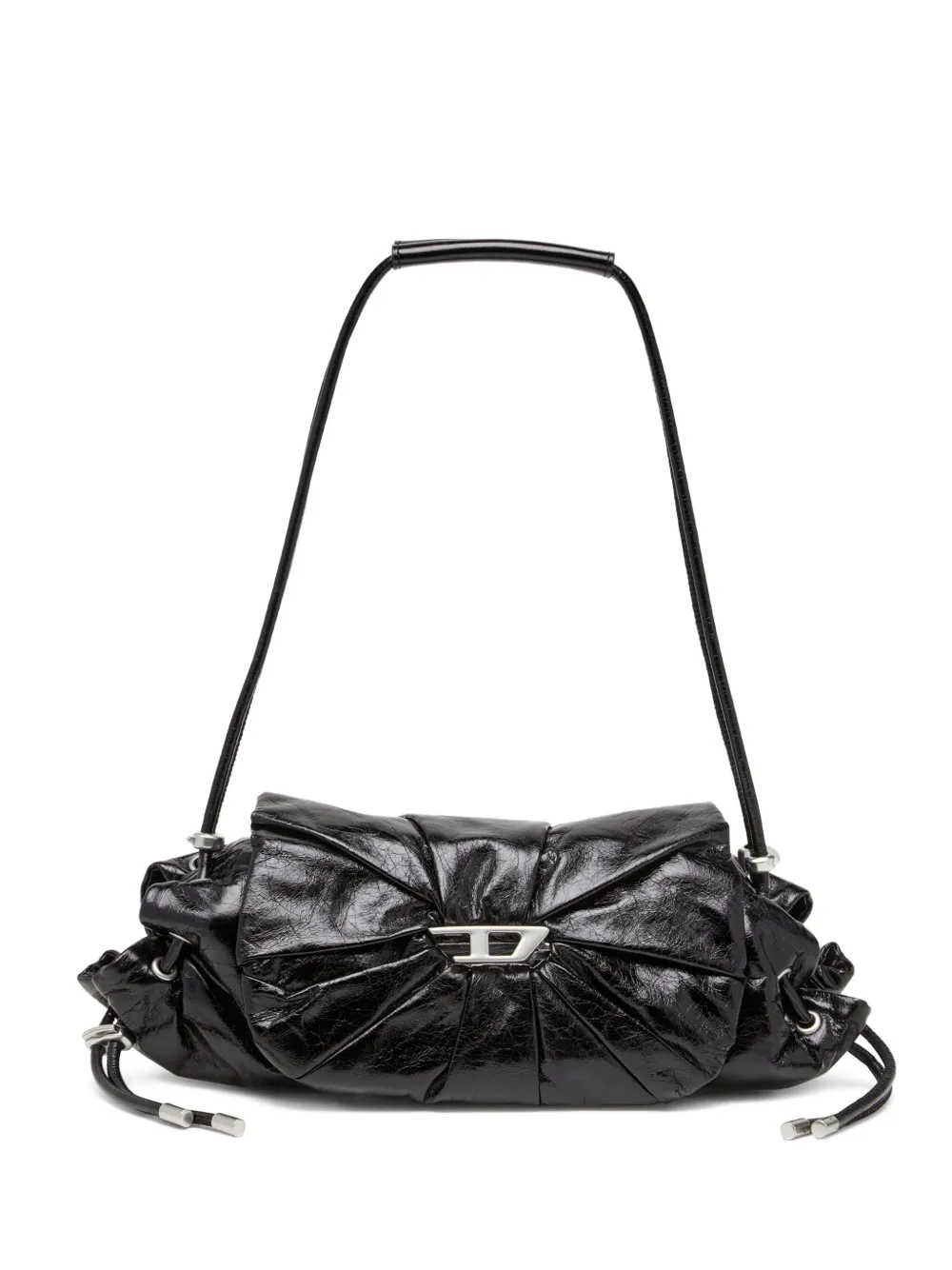 Diesel Scrunch-D kleine schoudertas Zwart